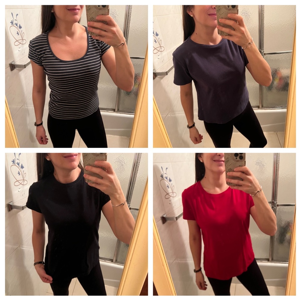 Bundle of 4: GAP, Champion, Reebok, St. John's Bay Women's T-Shirts